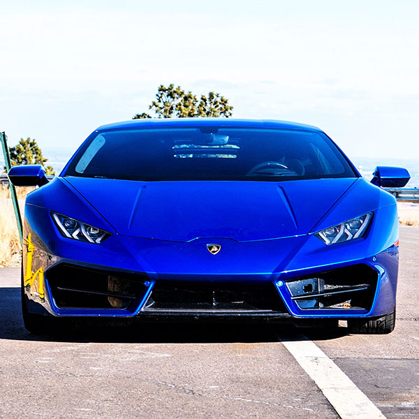 Blue Lamborghini Huracan Coupe